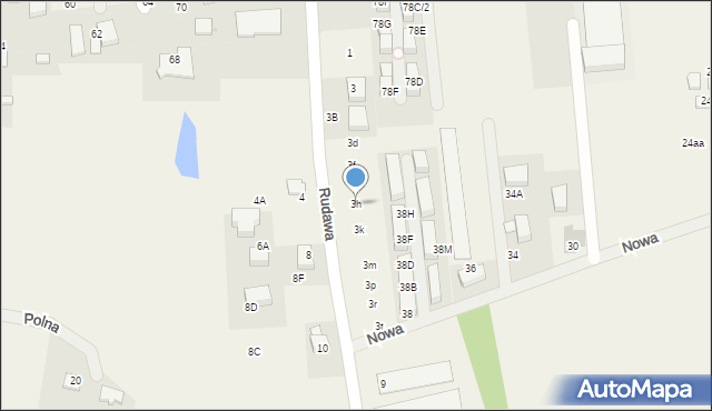 Gaj, Rudawa, 3h, mapa Gaj