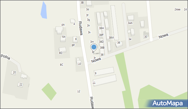 Gaj, Rudawa, 3s, mapa Gaj