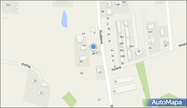 Gaj, Rudawa, 8F, mapa Gaj