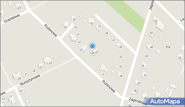 Garwolin, Rubinowa, 8, mapa Garwolin