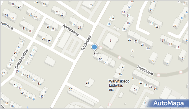 Gliwice, Rubinowa, 2, mapa Gliwic