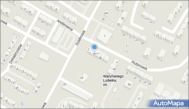 Gliwice, Rubinowa, 2C, mapa Gliwic
