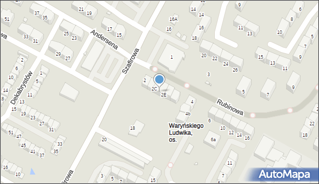 Gliwice, Rubinowa, 2D, mapa Gliwic