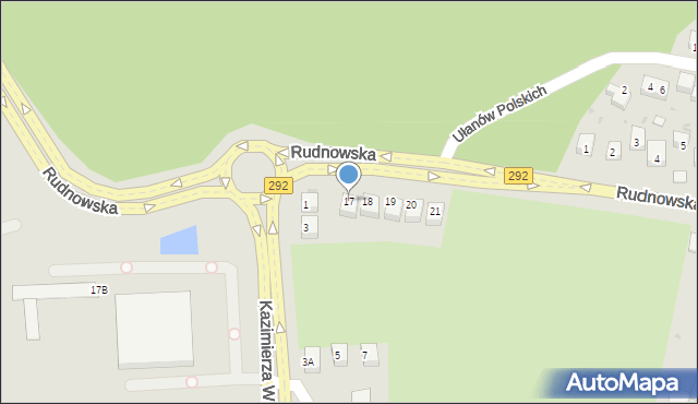Głogów, Rudnowska, 17, mapa Głogów