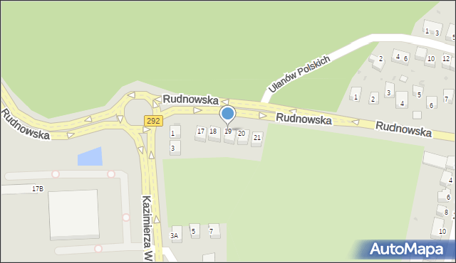 Głogów, Rudnowska, 19, mapa Głogów