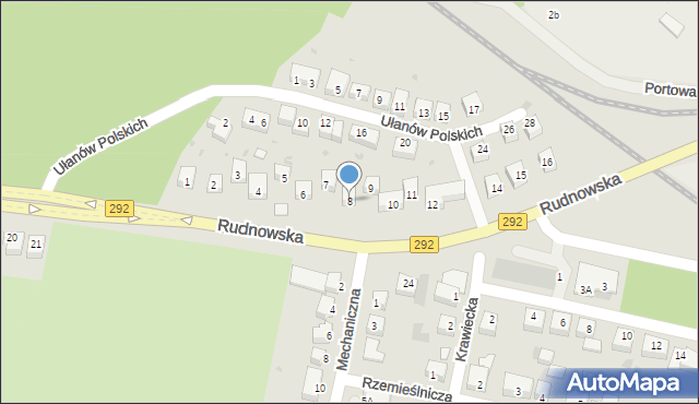 Głogów, Rudnowska, 8, mapa Głogów