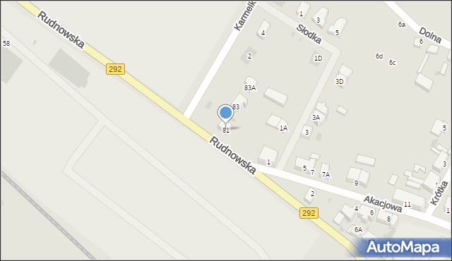 Głogów, Rudnowska, 81, mapa Głogów