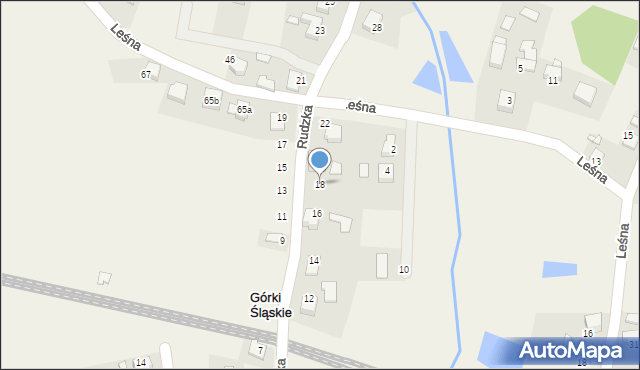 Górki Śląskie, Rudzka, 18, mapa Górki Śląskie