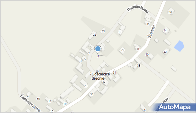 Gościęcice, Rumiankowa, 4, mapa Gościęcice