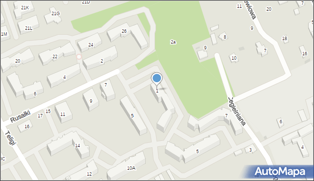 Grodzisk Mazowiecki, Rusałki, 1, mapa Grodzisk Mazowiecki