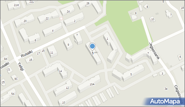 Grodzisk Mazowiecki, Rusałki, 5, mapa Grodzisk Mazowiecki