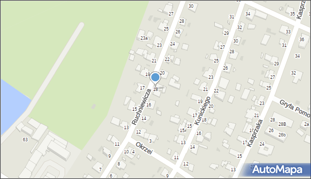 Grudziądz, Ruchniewicza Alojzego, 18, mapa Grudziądza