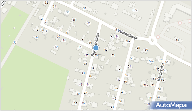 Grudziądz, Ruchniewicza Alojzego, 50, mapa Grudziądza