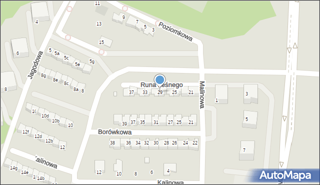 Grudziądz, Runa Leśnego, 29, mapa Grudziądza
