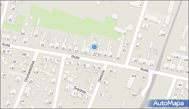 Gryfice, Ruta Stanisława, ks., 21, mapa Gryfice