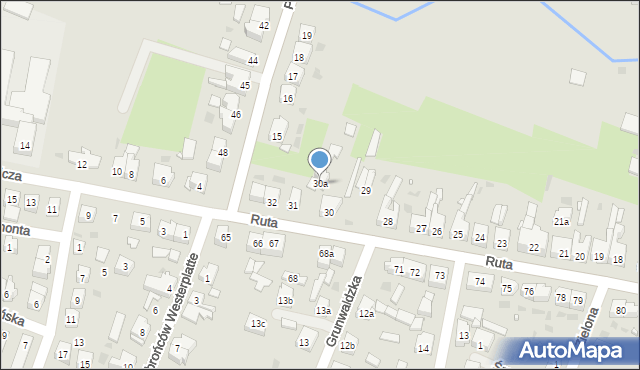 Gryfice, Ruta Stanisława, ks., 30a, mapa Gryfice