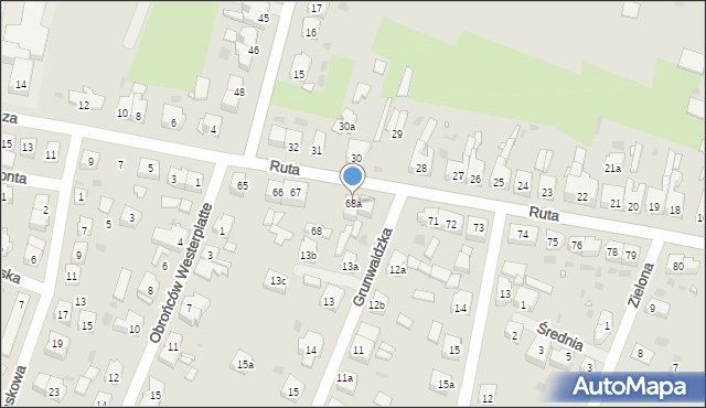 Gryfice, Ruta Stanisława, ks., 68a, mapa Gryfice