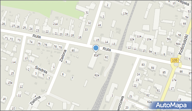 Gryfice, Ruta Stanisława, ks., 81a, mapa Gryfice