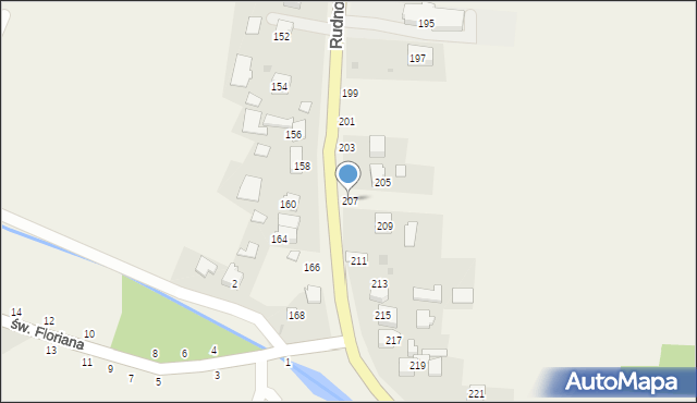 Ilkowice, Rudno, 207, mapa Ilkowice