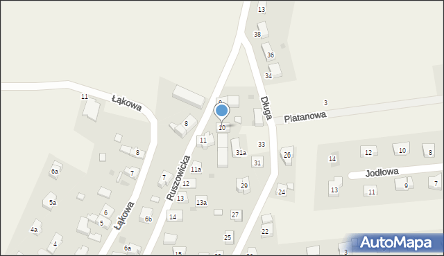 Jaczów, Ruszowicka, 10, mapa Jaczów