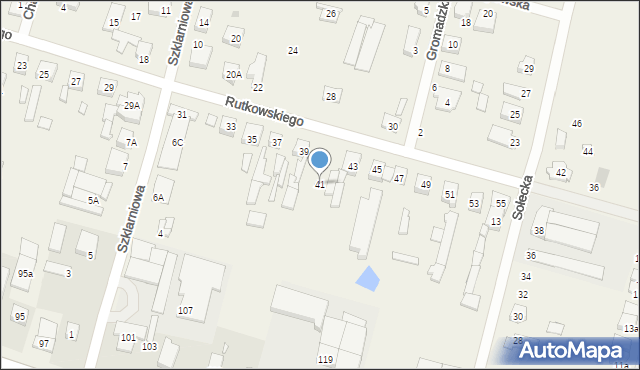 Jasin, Rutkowskiego Jana, prof., 41, mapa Jasin