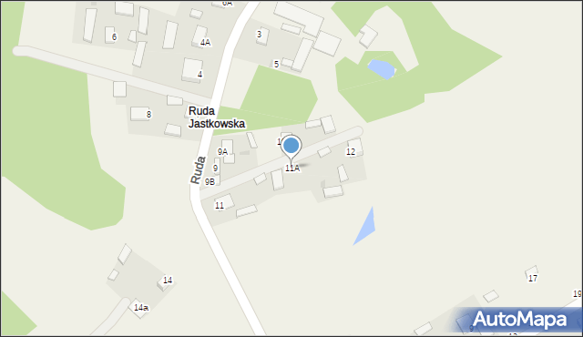 Jastkowice, Ruda, 11A, mapa Jastkowice