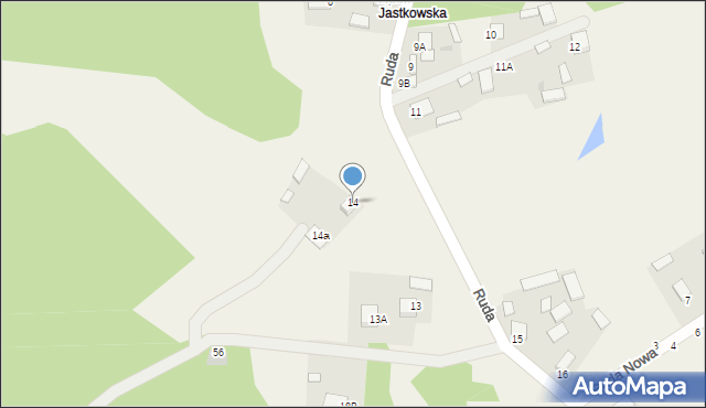 Jastkowice, Ruda, 14, mapa Jastkowice