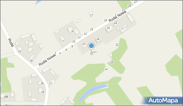 Jastkowice, Ruda Nowa, 12, mapa Jastkowice