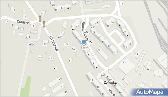 Jastrzębie-Zdrój, Ruchu Oporu, 11, mapa Jastrzębie-Zdrój