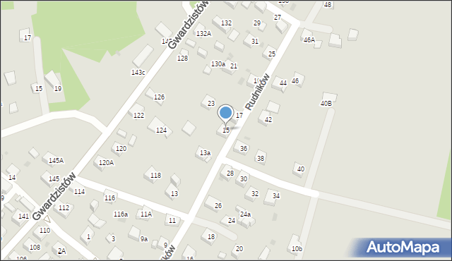 Jaworzno, Rudników, 15, mapa Jaworzno