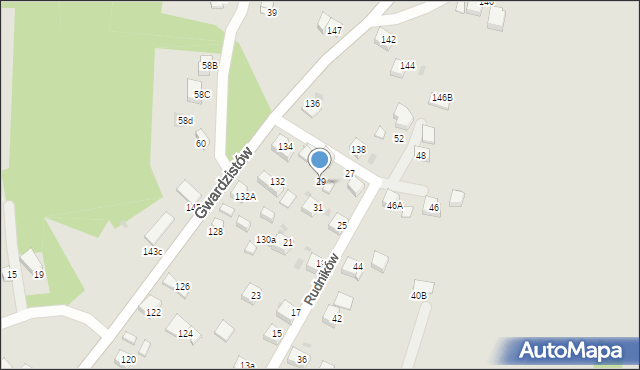 Jaworzno, Rudników, 29, mapa Jaworzno