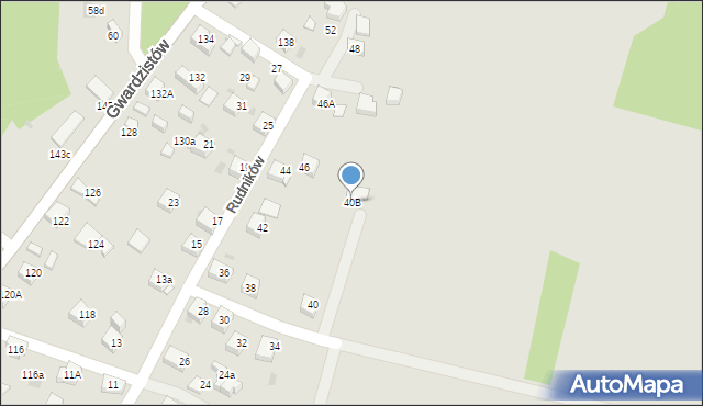 Jaworzno, Rudników, 40B, mapa Jaworzno