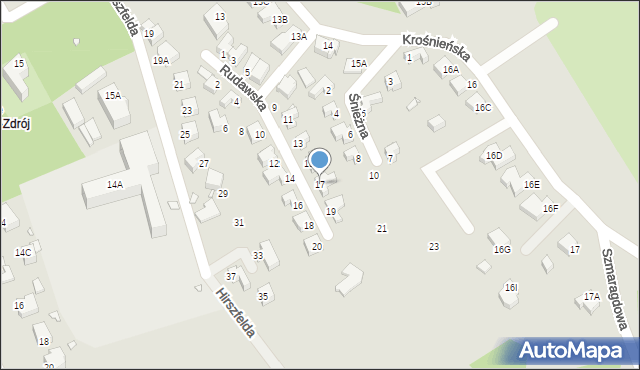 Jelenia Góra, Rudawska, 17, mapa Jelenia Góra