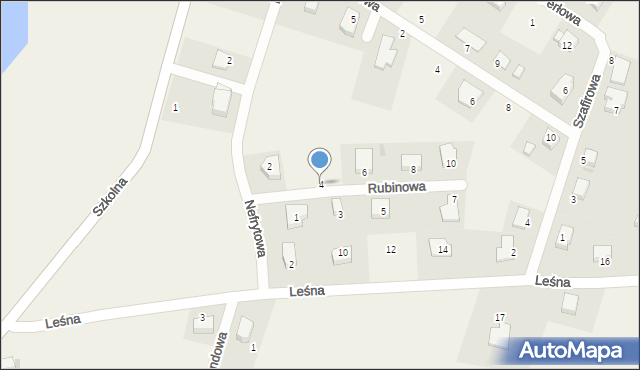 Jordanów Śląski, Rubinowa, 4, mapa Jordanów Śląski