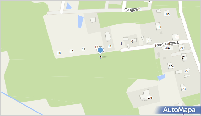 Kaleń, Rumiankowa, 7, mapa Kaleń