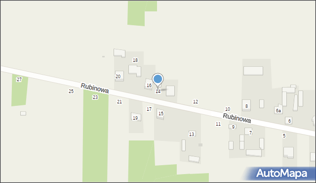 Kamień, Rubinowa, 14, mapa Kamień