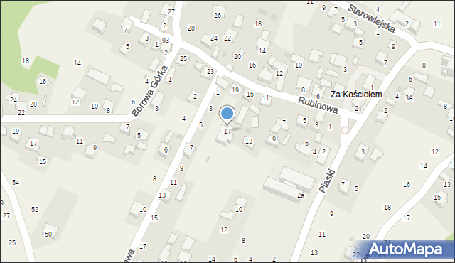 Kamień, Rubinowa, 17, mapa Kamień