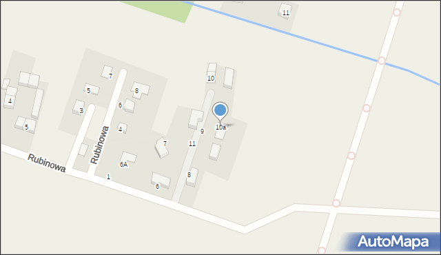 Kamień, Rubinowa, 10a, mapa Kamień