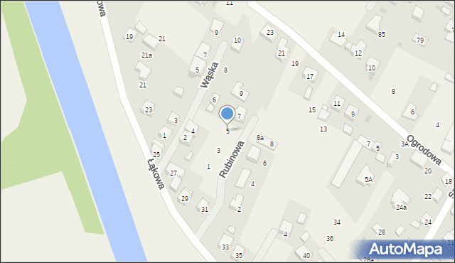 Kamieniec Wrocławski, Rubinowa, 5, mapa Kamieniec Wrocławski
