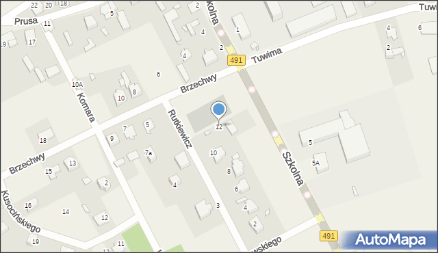 Kamyk, Rutkiewicz Wandy, 12, mapa Kamyk