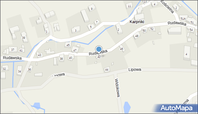 Karpniki, Rudawska, 42, mapa Karpniki