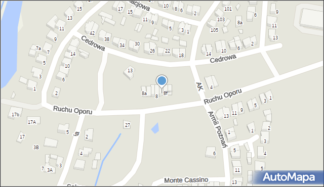 Kępno, Ruchu Oporu, 8e, mapa Kępno