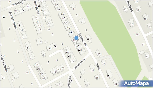 Kłodawa, Rubinowa, 10C, mapa Kłodawa