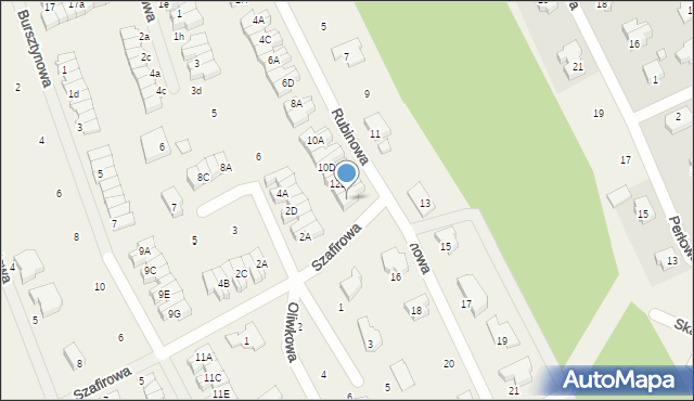 Kłodawa, Rubinowa, 12D, mapa Kłodawa