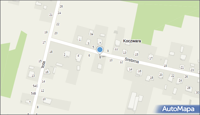 Koczwara, Rubinowa, 8, mapa Koczwara