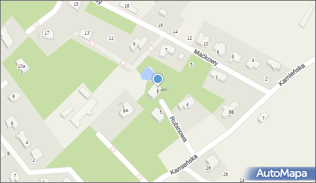 Koleczkowo, Rubinowa, 6, mapa Koleczkowo