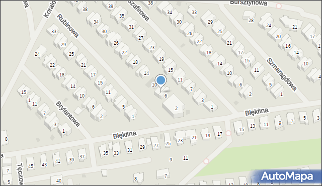 Kołobrzeg, Rubinowa, 8, mapa Kołobrzegu