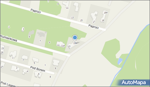 Komorów, Rumiankowa, 13A, mapa Komorów
