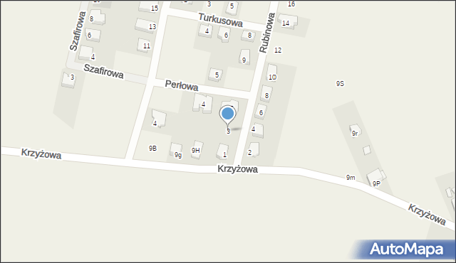Komprachcice, Rubinowa, 3, mapa Komprachcice