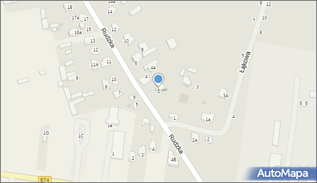 Końskowola, Rudzka, 2, mapa Końskowola